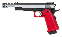 KLI Hi-Capa KLI Hi-Capa 5.1 Special Edition Gas Blowback Pistol (Silver/Red - GB-0744X) airsoft