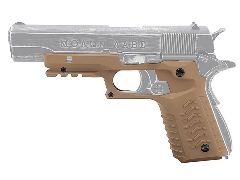 ACM ACM 1911 Full Lower Frame Cover with Under Rail (Tan) airsoft