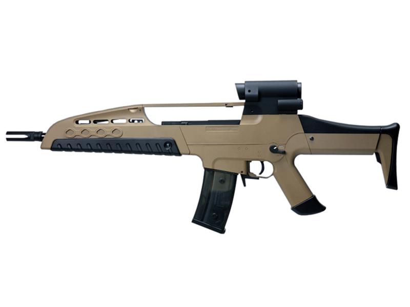 SRC SRC XM8 AEG with Inbuilt Scope (3rd Generation - Tan - GE-0621III-DT) airsoft