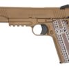 Colt M45A1 USMC gas blowback pistol – left-side full view, FDE finish