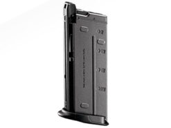 Tokyo Marui FN57 26-round gas magazine black – left-side full view