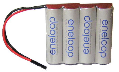 ACM ACM 4.8V 800mAh AAA NiMH Eneloop Flat Battery Pack (JST/BEC Connector) airsoft