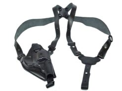 ACM Revolver Hard Holster with Shoulder & Back Strap ACM Revolver Hard Holster with Shoulder & Back Strap (Leather - Black) airsoft