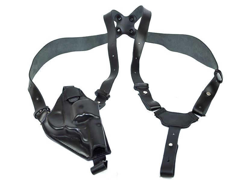 ACM Revolver Hard Holster with Shoulder & Back Strap ACM Revolver Hard Holster with Shoulder & Back Strap (Leather - Black) airsoft
