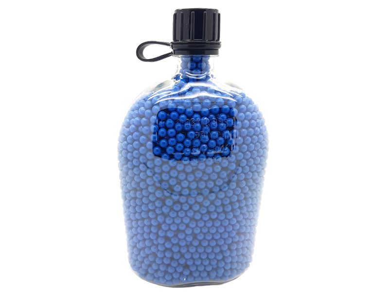 Big Foot Diamond Precision 0.12g - 5000 BB Pellets (Canteen Clear Bottle - 5000 Rounds - Blue) airsoft