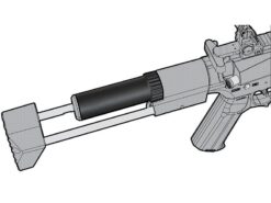 Ares ARES Buffer Tube for Amoeba AM-016 Extendable Stock (Long - 180mm - AM-BT-002) airsoft