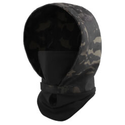 Big Foot Night Headgear mask – left-side full view, Black Multicam Cordura