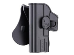 Amomax 19 Series left-handed holster polymer – full left-side view