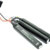 WE Battery WE Battery 2600mAh Lipo 11.1V 20C Nun-Chuck (2x3) (3 Way Split) airsoft