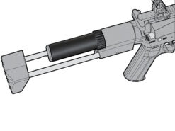 Ares ARES Buffer Tube for Amoeba AM-016 Extendable Stock (Middle - 156mm - AM-BT-001) airsoft