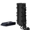 Big Foot 9mm Magazine Pouch polymer adjustable elasticated retention black – left-side full view