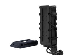 Big Foot 9mm Magazine Pouch polymer adjustable elasticated retention black – left-side full view