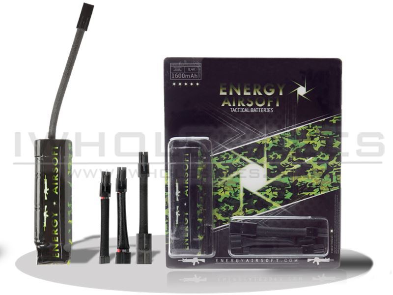 Energy Airsoft NiMH Energy Airsoft NiMH 8.4v 1600 Mah Battery (3x2+1 Cell - with 3 Adapters) airsoft