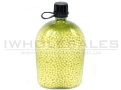 Big Foot Diamond Precision 0.23G White BB Pellets (5000 Rounds - Water/BB Canteen Bottle - Tan/Yellow) airsoft