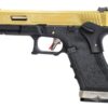 WE WE 17 Series Custom GBBP (Gold Slide - Black Frame - Silver Barrel) airsoft
