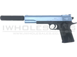 ACM Custom ACM Custom 1911 with Silencer Spring Pistol (Blue - 2019C) airsoft