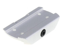 UFC Low Mount for T1 Scope – silver finish, left-side full view