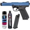 Action Army AAP-01 GBB pistol – left-side full view, blue finish, slide open