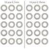 SLONG metal gear spacer shim set – assorted 0.10mm and 0.15mm shims