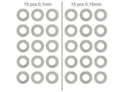 SLONG metal gear spacer shim set – assorted 0.10mm and 0.15mm shims