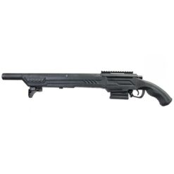 Action Army AAC T11S spring bolt-action sniper rifle – left-side full view, black finish, Picatinny rail