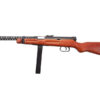Snow Wolf M1938 AEG support rifle – left-side full view showing real wood furniture and alloy top receiver