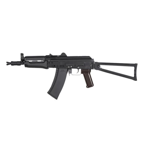 KWA AKG-74SU GBBR display model – left-side full view, black handguard and full metal receiver