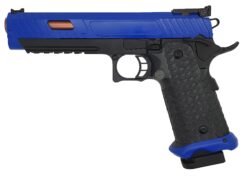 Army JW3 Baba Yaga Gas Blowback Pistol (Full Metal - Black - Two-Tone Blue) airsoft