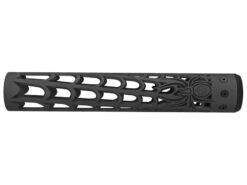 Unique Unique ARs CNC Machined Spider Web Handguard for AR15 Pattern Rifles (Black - 12" - With Airsoft Barrel Nut) airsoft