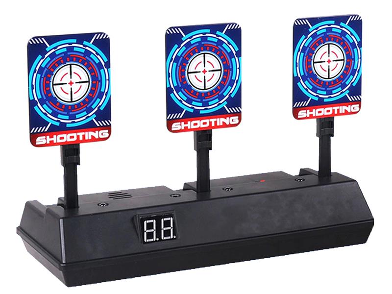 ACM Shooting Game Zone Automatic Reset Target system – three targets with digital display front view