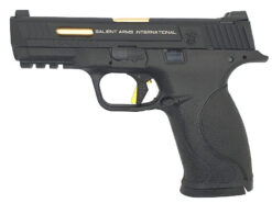 EMG Smith & Wesson M&P9 Gas Blowback Pistol EMG Smith & Wesson M&P9 Gas Blowback Pistol (Licensed - SAI - Black with Competition Gold Trigger) airsoft