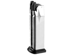 Tokyo Marui XDM-40 gas magazine 25-round silver – left-side full view