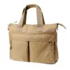 Big Foot laptop bag tan – left-side full view