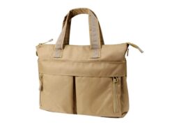 Big Foot laptop bag tan – left-side full view