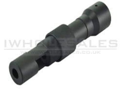Battleaxe AK74S Flash Hider full steel – left-side full view