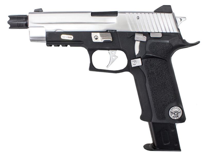 WE P-Virus WE P-Virus 226 GBBP with LED Case (Chrome) airsoft