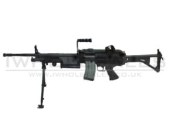 [Free [Free Box Mag] Classic Army M249 MK1 AEG with FREE Drum Magazine (Skeleton Stock) (CA-006M) airsoft