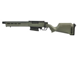 Ares Amoeba Striker AS02 bolt-action sniper rifle, olive drab – left-side full view