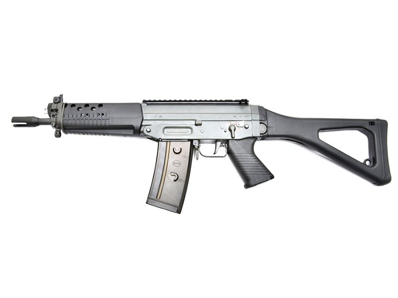 GHK 553 gas blowback rifle full steel black – left-side full view