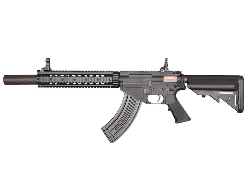 Cyma Cyma AR47 RIS with Inbuilt Suppressor (Nylon Fibre - Mosfet/QD Spring - Inc. Bat. & Charger - CM650) airsoft