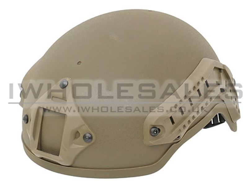ACM Fast Helmt with ACM Fast Helmt with RIS Rails (Tan) airsoft
