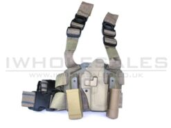 ACM Leg Holster ACM Leg Holster 17 Series with Two Pouches (Hard - Tan) airsoft