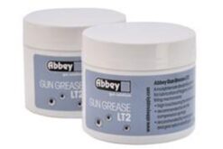 Abbey Gun Grease LT2 gas lubricant – product tube left-side view