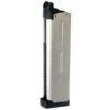 Tokyo Marui 1911 MEU gas magazine silver finish 28 rounds – left-side full view