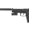 KJWorks KJWorks LS9/M9 GBBP with Suppressor (Black) airsoft