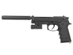 KJWorks KJWorks LS9/M9 GBBP with Suppressor (Black) airsoft