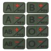 Tactical Blood Group Patch – Olive Green – AB- 1