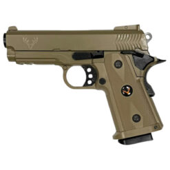 Huntsman Huntsman 3.8 Hi-Capa Gas Blowback Pistol with Pistol Case (Metal Slide - ABS Body - Tan - HG2) airsoft