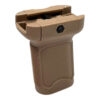 Double Bell tactical angled fore grip – tan finish, 20mm Picatinny rail mount