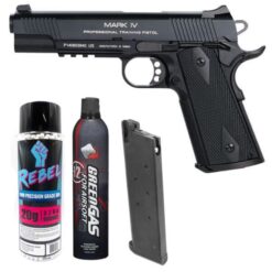KWA 1911 MK IV PTP pistol bundle – left-side full view with serrations and combat sights